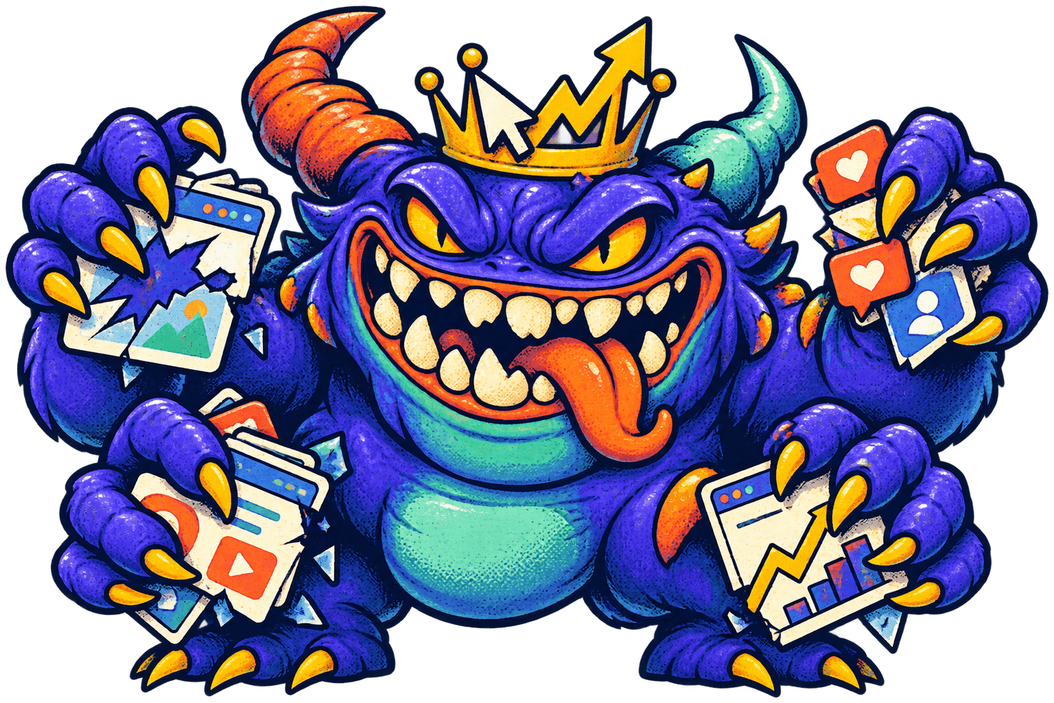 The Launch Lurker, a four-armed monster crushing product launches